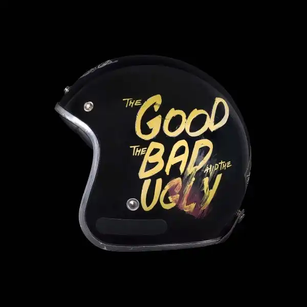 The good, the bad and the ugly, citation painted on an helmet.