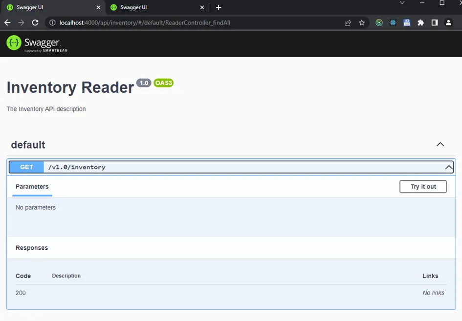 Swagger with Reader API